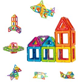 Condis Magnetische Bausteine 42 Teile Magnetspielzeug Magnetbausteine Magnet Spielzeug Magnetspiele für Kinder Kinderspielzeug Puzzle Geschenk ab 3 4 5 6 7 Jahre Junge Mädchen