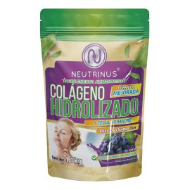 Suplemento Colágeno Hidrolizado Con Células Madre En Polvo Sabor Uva