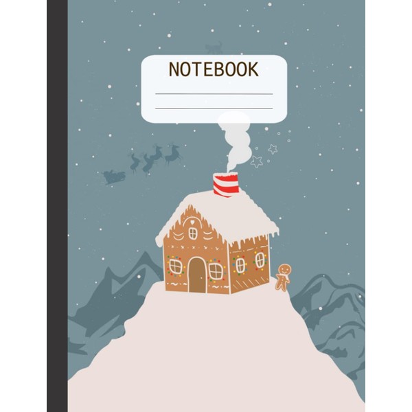 Notebook: Christmas Cookie House Notebook | Cute Minimal Christmas Composition