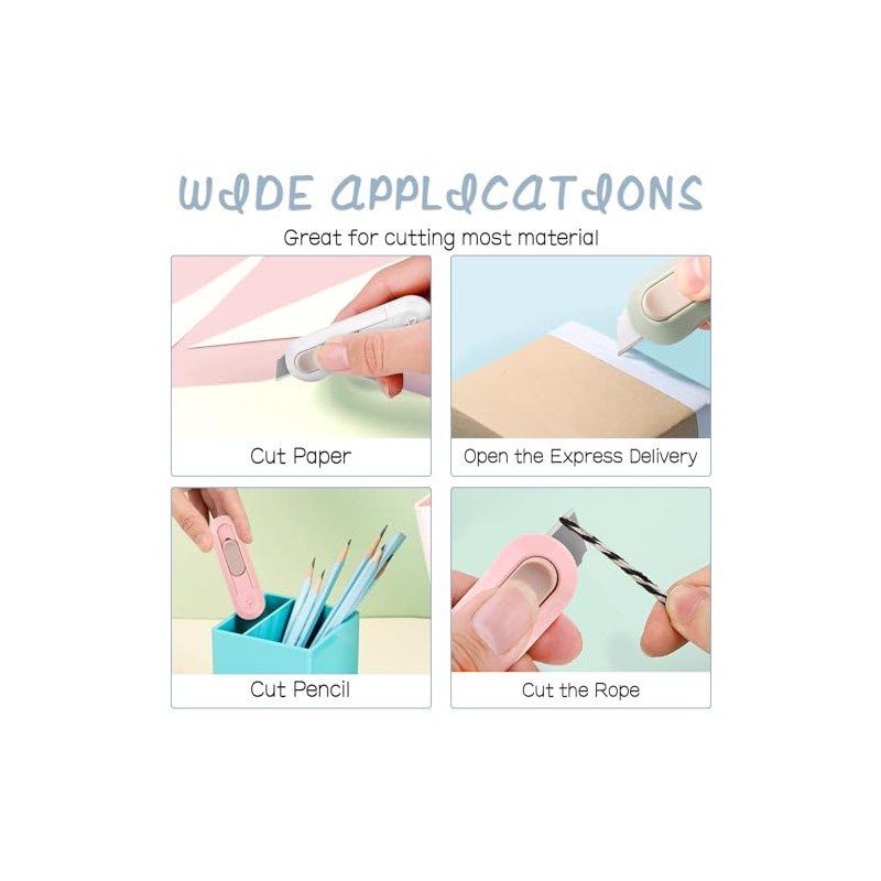 Box Cutter,Retractable Box Opener, Package Opener, Easy Slide Retractable Cute