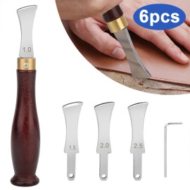 NSIoutlet Leather Edge Creaser Tool Kit 1–2.5mm Line Pressing Tool for DIY Belts, Wallets