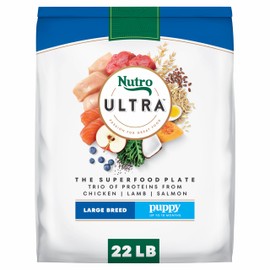 Nutro Ultra Large Breed Puppy Dry Dog Food, Chicken, Lamb and Salmon Protein Trio, 22 lb Bag