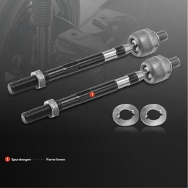Frankberg 2x Tie Rod Front Axle Inner Compatible with i30 FD 1.4L-2.0L 2007-2012 Cee'D ED 1.4L-2.0L 2006-2012 Cerato II TD 1.6L 2.0L 2009-2016 Replace# 565402H000 0