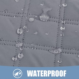 Smiry Waterproof Dog Bed Cover Pet Blanket, Soft Washable Dog Blanket for Furniture Bed Couch Sofa Reversible, Checkered (30"x53", Grey/Dark Grey)