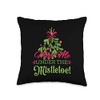 Meet Me Under the Mistletoe Throw Pillow