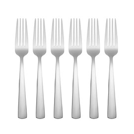 Oneida Aptitude Everyday Flatware Salad Forks, Set of 6, 18/0 Stainless Steel, Silverware Set