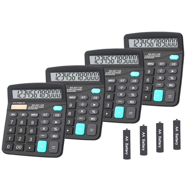 BESTWYA Calculators for Desk, BESTWYA 12-Digit Dual Power Handheld Desktop