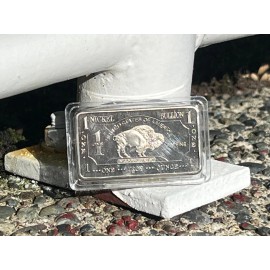 Ansen Craft/CMC Mint 1 Troy ounce/oz .999 Pure Nickel American Buffalo Bullion Ingot Bar/Encapsulat