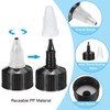 PATIKIL 24/410 Twist Bottle Caps, 45Pcs Plastic Ribbed Edge Squeeze