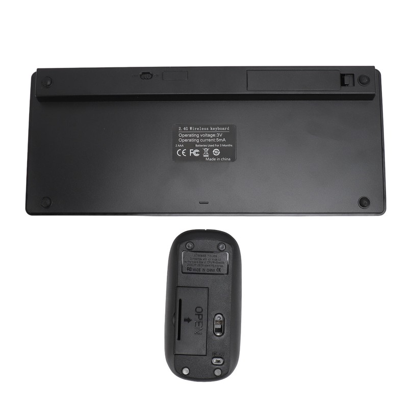 2.4G Wireless Keyboard Mouse Combo 78 Keys Keyboard USB Receiver