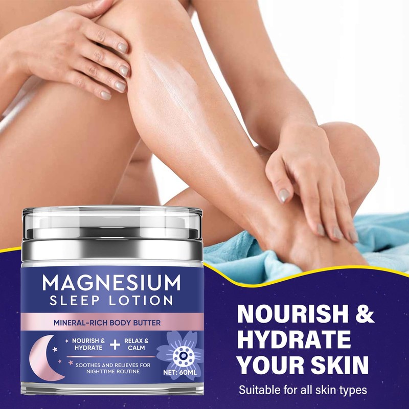 Magnesium Cream, Natural Magnesium Cream for Sleep, with Lavender &