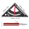 Woodworking Triangle Ruler Aluminum Alloy Accurate Laser Scale Triangle Ruler