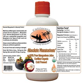 Absolute Mangosteen - Pure Organic Mangosteen Juice from CAOH® (1-32 oz Bottle)
