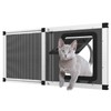 Ventilated Pet Door for Window, Fits 28.5"-32" Width Window, 2-Min