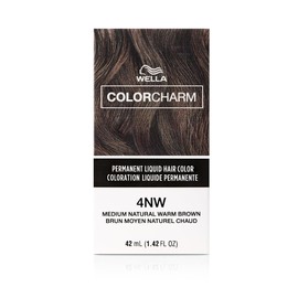Color Charm WELLA Color Charm Permanent Liquid Hair Color for Gray Coverage, 4NW Med Natural Warm Brown