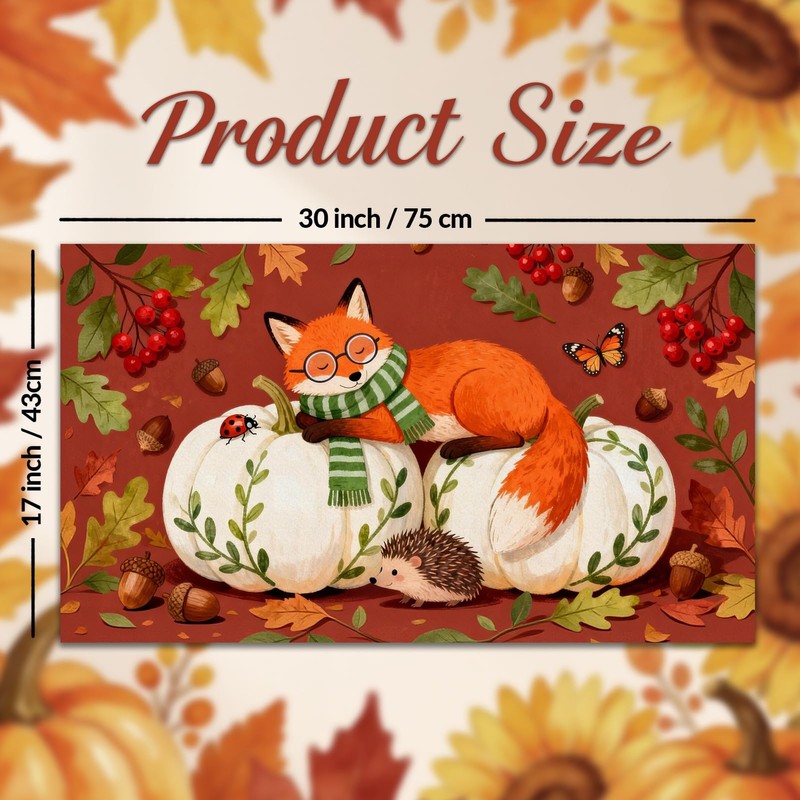 Fall Door Mat, Hello Pumpkin Door Mat, Farmhouse Doormat for