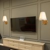 Adust Battery Operated Wall Sconce Set of Two Antique Brass