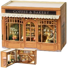 moin Moin Dollhouse Miniature Handmade Kit Set (English Instructions) 2503dh452 Palm-Sized Town, Shops, Stores, Retro Towns, Side by Side, Street, Bakery, Cafe, Bagel, Time, Town, Paris, Europe,