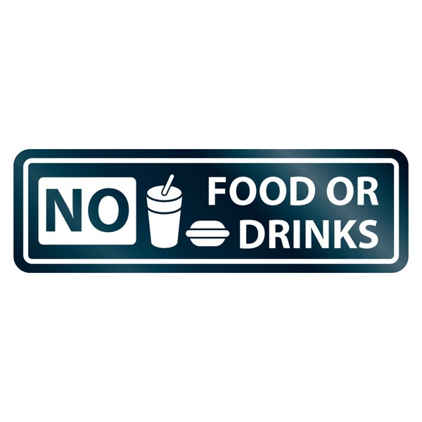 Headline No Food Or Drinks Window Sign