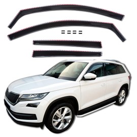 SCOUTT | GP Windabweiser Regenabweiser Passend Für Kodiaq 2016-2023 4tlg, Set 4-Teilig, Aerodynamisch, Einfache Montage, Befeistigung mit Clips