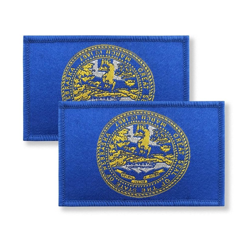 Overdecor Nebraska Flag Patch Tactical Military Patches - Hook and