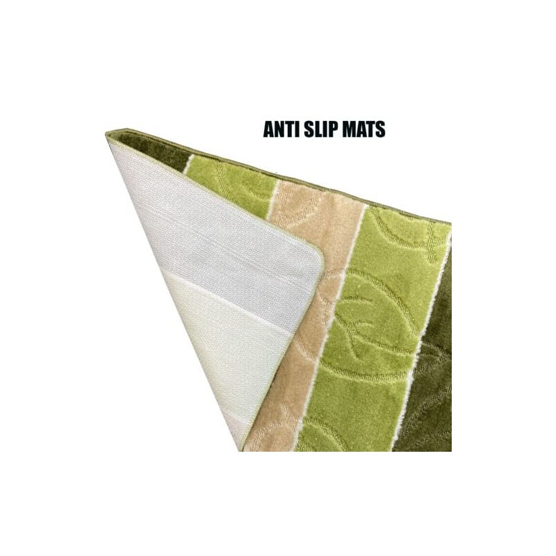 Lizzy 2Pcs Leaf Bath Mat Set | Non-slip Bathroom Mats