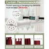 ALLZONE Tension Curtain Rod for Windows,123 to 160 Inch, Heavy
