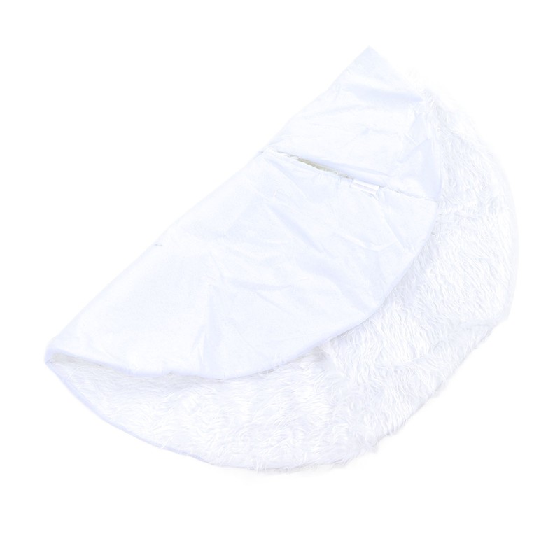 35.4in Christmas Tree Skirt White Fine Workmanship Soft Thick Fluffy