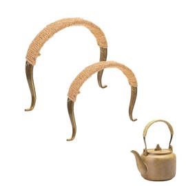 Pack of 2 Teapot Handle Replacement, Rattan Teapot Handle, Teapot Replacement Handle, Rattan Teapot Handle, Teapot Handle Replacement Handle, for Ceramic Teapot, Kettle, Made of Metal