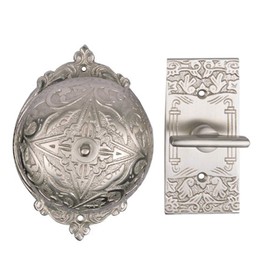 Adonai Hardware Belshazzar Brass Manual Old Fashion Door Bell or Twist Door Bell or Hand-Turn Door Bell - Satin Nickel