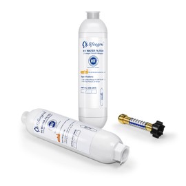 lifeegrn RV Water Filter with Hose Protector, Inline Water Filter, Reduces Bad Taste, Odors, Chlorine and Sediment in Drinking Water, White(2 Packs)