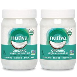 Pack of 2 x Nutiva Extra Virgin Coconut Oil Organic - 15 fl oz