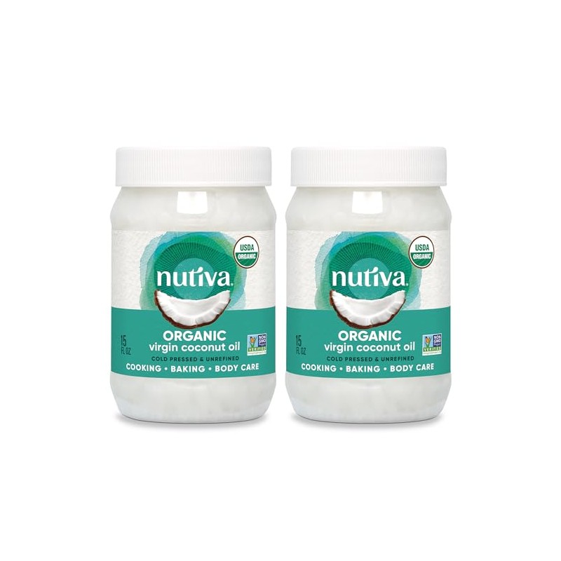 Pack of 2 x Nutiva Extra Virgin Coconut Oil Organic