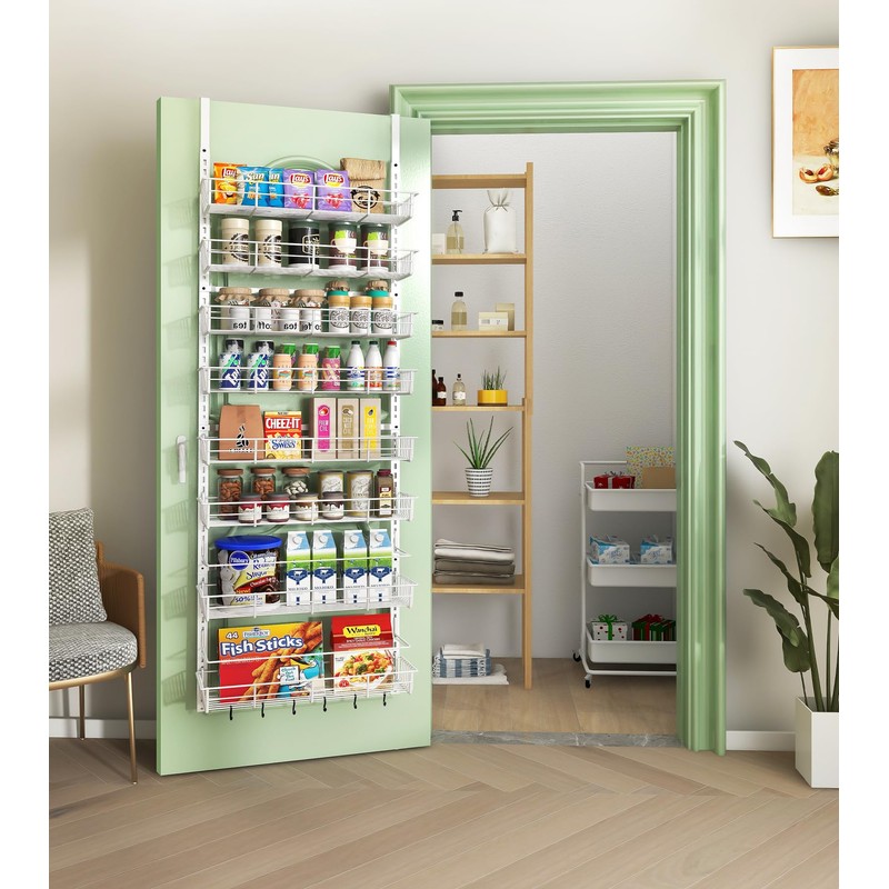 Mefirt Over The Door Pantry Organizer, Wall Mount Spice Rack,