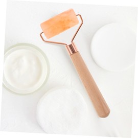 Mikinona Facial Roller for Men Rose Quartz Salt Natural Salt Massage Roller Facial Tool for Beauty Care