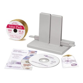 Bowdabra Designer Bow Maker Kit, Large Bundle with 100yd Gold Bow Wire for Creating Gift Bows, Swags, Decorations, Hair Bows, Party Favors, Corsages