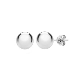 Tuscany Silver Women's Sterling Silver 8 mm Ball Stud Earrings