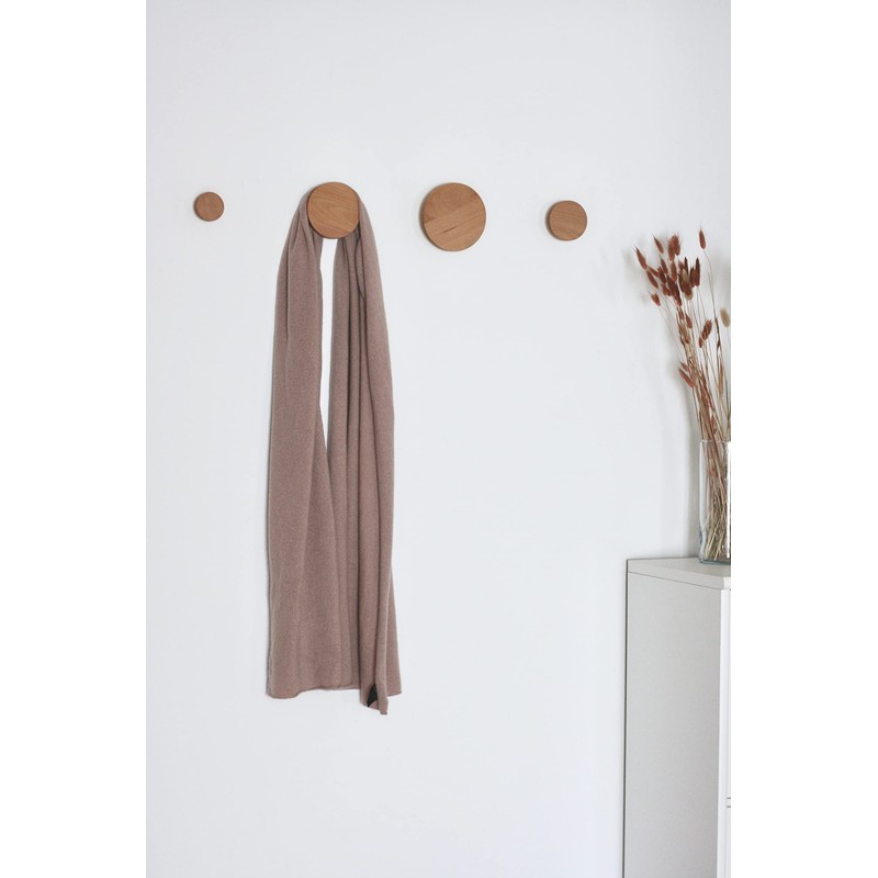 anaan Bubble Wall Hooks, Round, Wooden Coat Hooks, Wall Mounted
