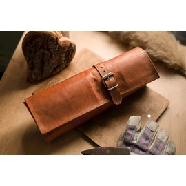 Gusti Jace Leather Tool Bag for Men and Women, Vintage Brown Leather