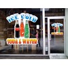 Ice Cold Soda and Water Concession Restaurant Die-Cut Window Static