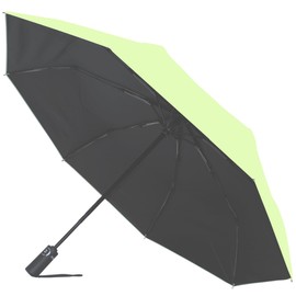 COLLAR AND CUFFS LONDON - 2 in 1 - Schirm für Sonne und Regen - UV-Schutz - Stark und Windproof - Verstärkt mit Fiberglas - Taschenschirm - Automatik AUF UND ZU - Regenschirm Reise - Minzgrün Grün
