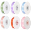 Pack of 6 Satin Ribbon, 3 mm x 45 m