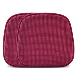 Shinnwa Dining Chair Cushions 2 Pack, Non Slip Indoor Chair Pads, U-Shaped Kitchen Seat Cushions, Set of 2, 15 x 16 Inches, Burgundy