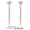 2 Pack Ceiling Mount Bracket, Stainless Steel Wardrobe Pipe Bracket