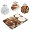 Christmas Gingerbread Snow Dish Drying Mat for Kitchen Counter 16