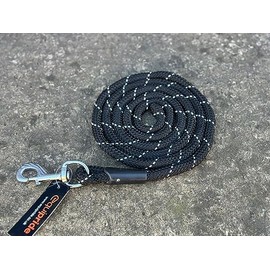 Horse lead rope for Headcollar Reflective Length 2 meters 7 Amazib Colours (Black)