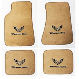 AFM NEW! Carpet Floor Mats Tan 1982-2002 FIREBIRD Trans Am Embroidered Logo on All 4