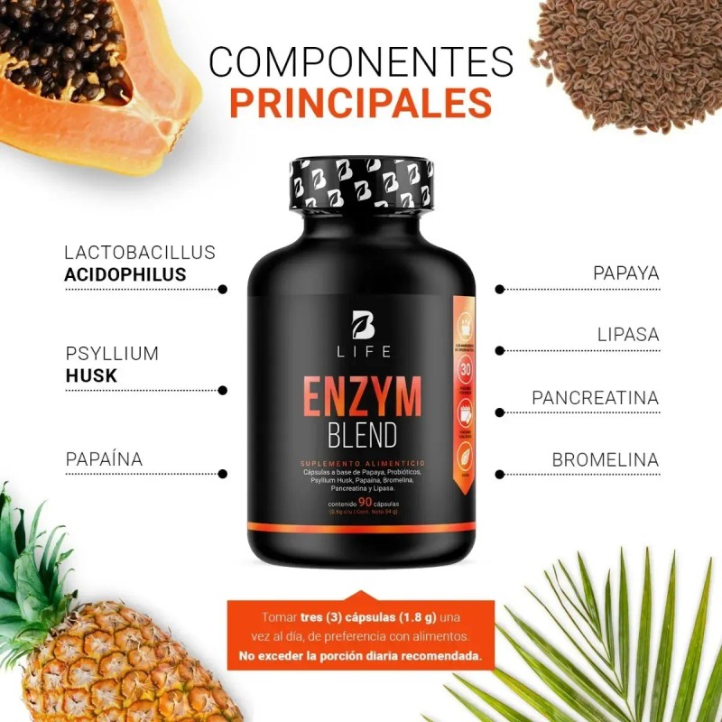 Enzimas Digestivas con 20 Billones de Probióticos | Fórmula Avanzada