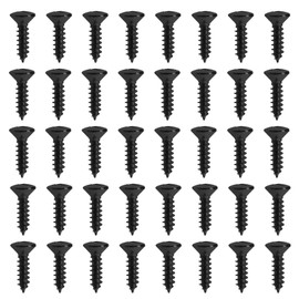 ECSiNG 50PCS Electric Guitar Pickguard Screws Electric Bass Scratchplate Mounting Screws Guitar Bass Parts Musical Instruments Accessories M3x12mm Black