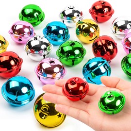 18PCS Large Jingle Bells for Crafts, 1.6" Metal Bell Craft for Christmas Home Holiday Decoration